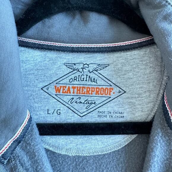 Weatherproof Original Vintage Grey Half Zip Sweatshirt Size Large - Picture 5 of 9